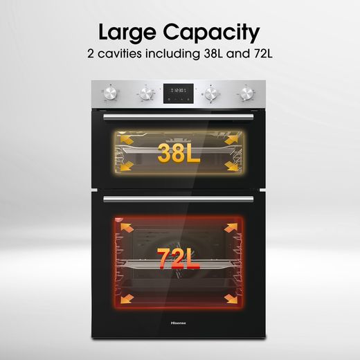 Hisense Built In Electric Double Oven - Stainless Steel - A/A Rated