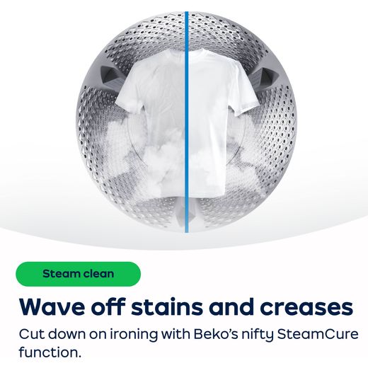 Beko SteamCure WDIK754411 Built In Washer Dryer - White