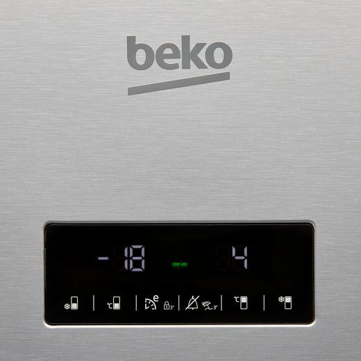 Beko HarvestFresh™ Freestanding 202cm High E Rated 50/50 Fridge Freezer - Stainless Steel - CNG4601DVPS