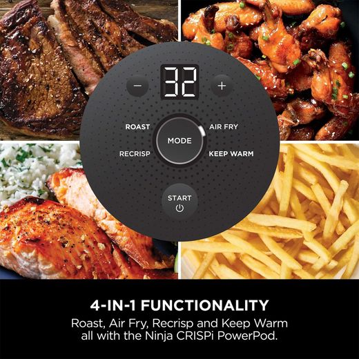 Ninja CRISPi 4-in-1 Portable Glass FN101UKGY Air Fryer - Cyber Space