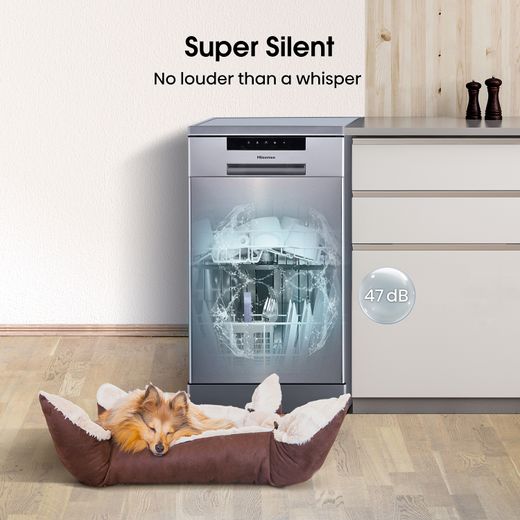 Hisense Slimline Dishwasher - Stainless Steel - E Rated