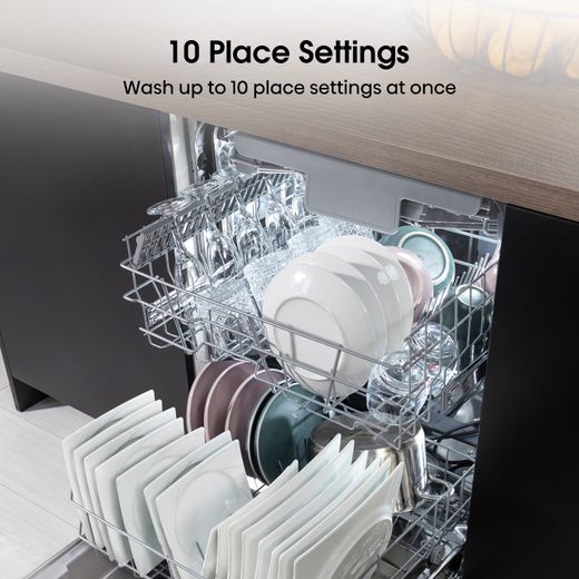 Hisense Fully Integrated Slimline Dishwasher - Silver Control Panel with Fixed Door Fixing Kit - E Rated