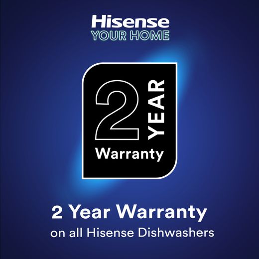 Hisense Fully Integrated Slimline Dishwasher - Silver Control Panel with Fixed Door Fixing Kit - E Rated