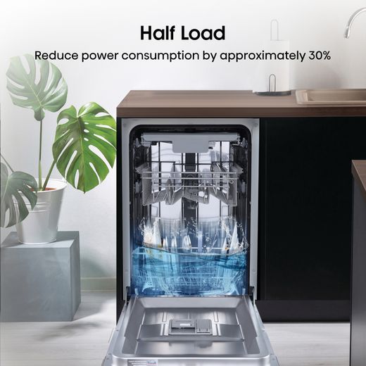 Hisense Fully Integrated Slimline Dishwasher - Silver Control Panel with Fixed Door Fixing Kit - E Rated