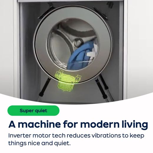 Hisense 3S Series 9Kg / 6Kg Washer Dryer - White - D Rated