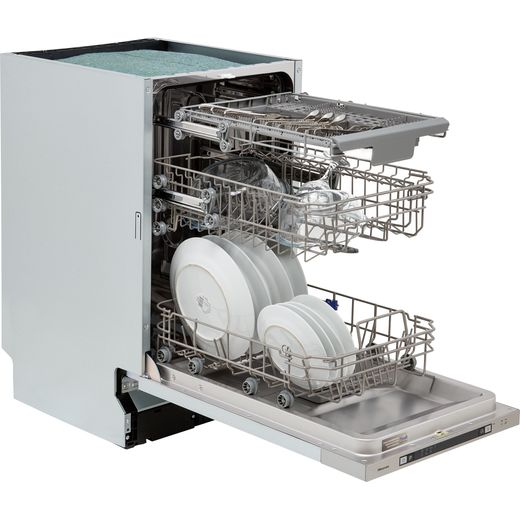 Hisense Fully Integrated Slimline Dishwasher - Silver Control Panel with Fixed Door Fixing Kit - E Rated