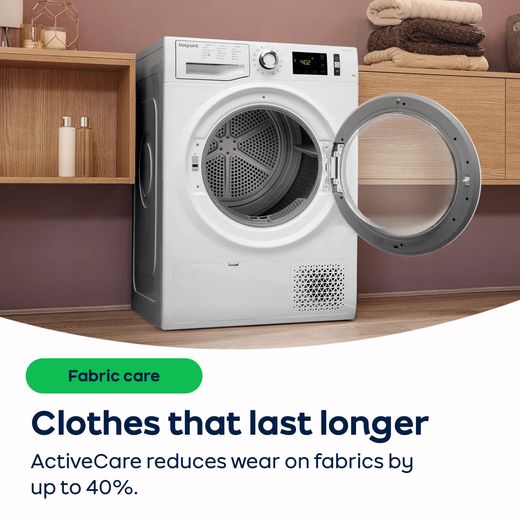 Hotpoint ActiveCare NTM1182XBUK 8Kg Heat Pump Tumble Dryer - White - A++ Rated