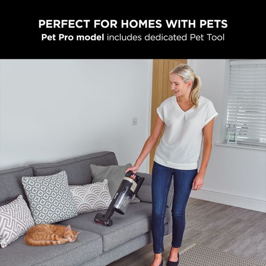 Shark Stratos with Anti-Hair Wrap Plus & Clean Sense IQ IZ400UKT Cordless Vacuum Cleaner - Charcoal Grey / Copper