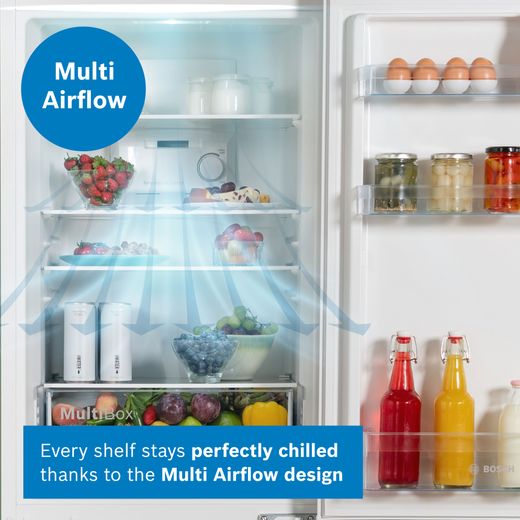 Bosch Series 2 50/50 Total No Frost Fridge Freezer - White - E Rated