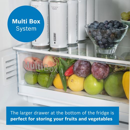 Bosch Series 2 50/50 Total No Frost Fridge Freezer - White - E Rated