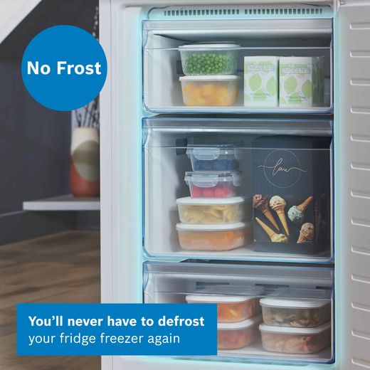 Bosch Series 2 50/50 Total No Frost Fridge Freezer - White - E Rated