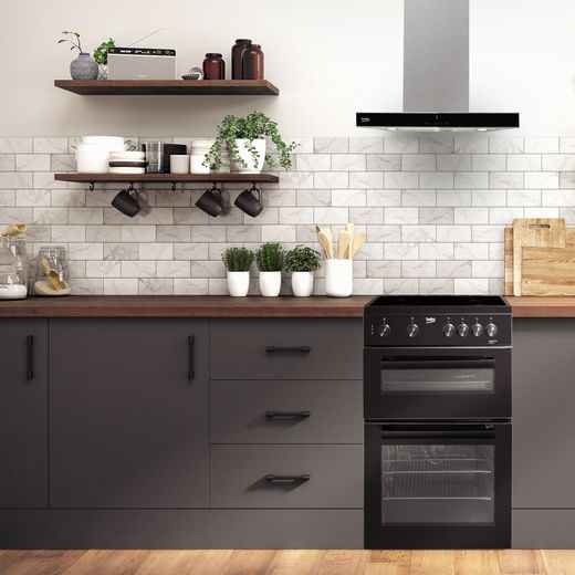 Beko 60cm Electric Cooker with Ceramic Hob - Black - A Rated
