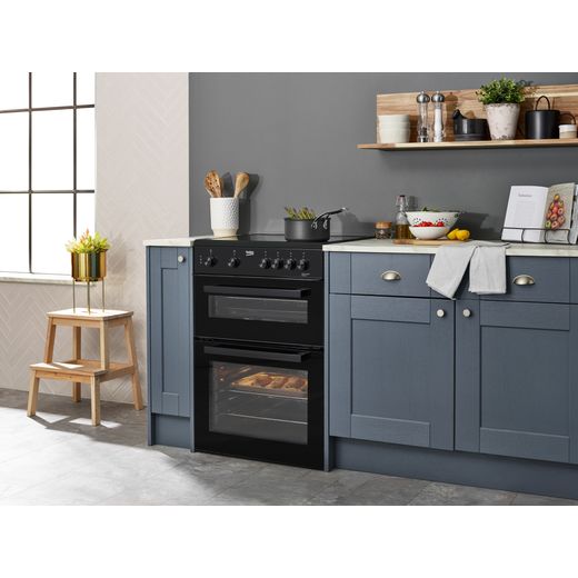Beko 60cm Electric Cooker with Ceramic Hob - Black - A Rated