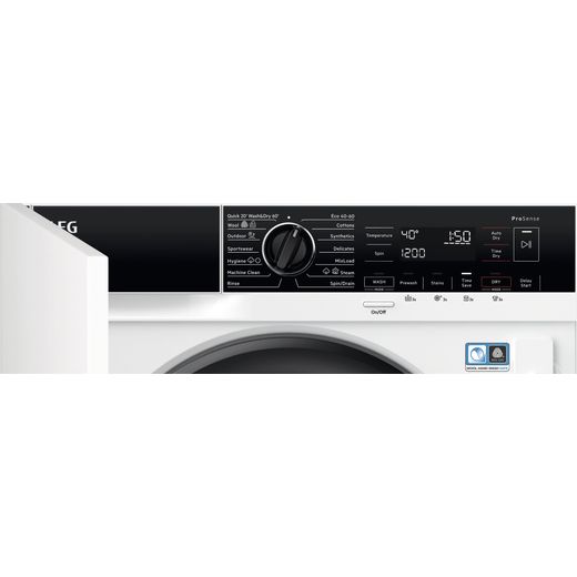 AEG 7000 Series L7WC84636BI Built In Washer Dryer - White