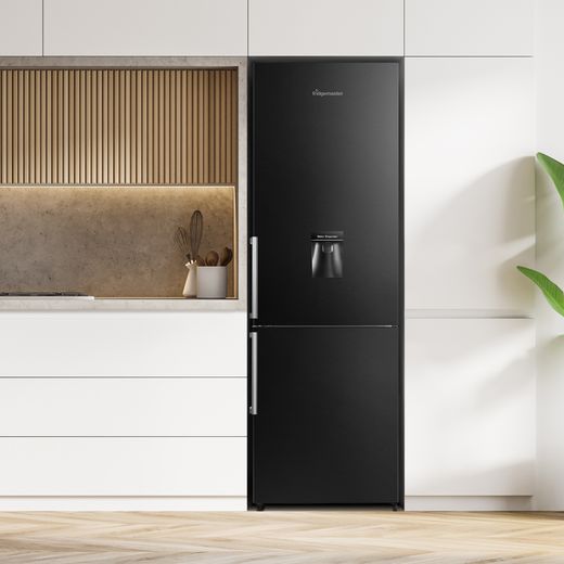 Fridgemaster Freestanding 180cm High E Rated 70/30 Fridge Freezer - Black - MC55265DEB