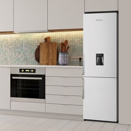 Fridgemaster Freestanding 180cm High E Rated 70/30 Fridge Freezer - White - MC55265DE