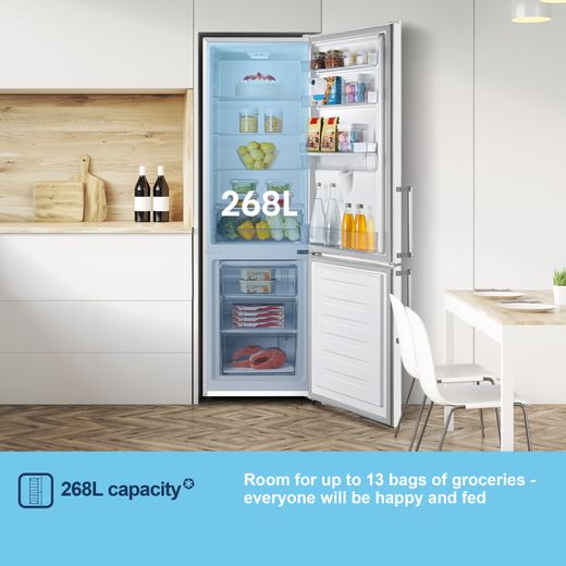 Fridgemaster Freestanding 180cm High E Rated 70/30 Fridge Freezer - White - MC55265DE