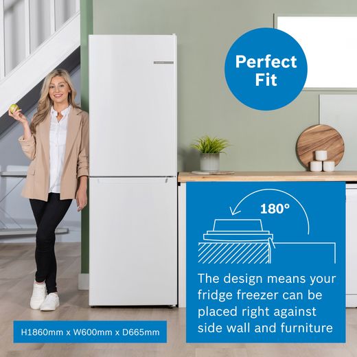 Bosch Series 2 50/50 Total No Frost Fridge Freezer - White - E Rated