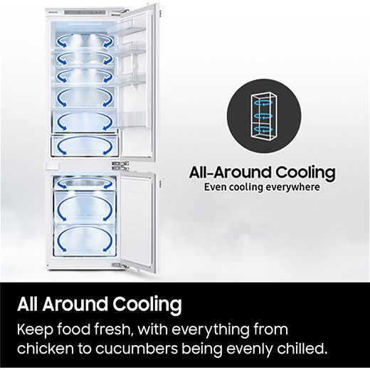 Samsung Series 6 Freestanding 185cm High E Rated 70/30 Fridge Freezer - Silver - RB34C600ESA