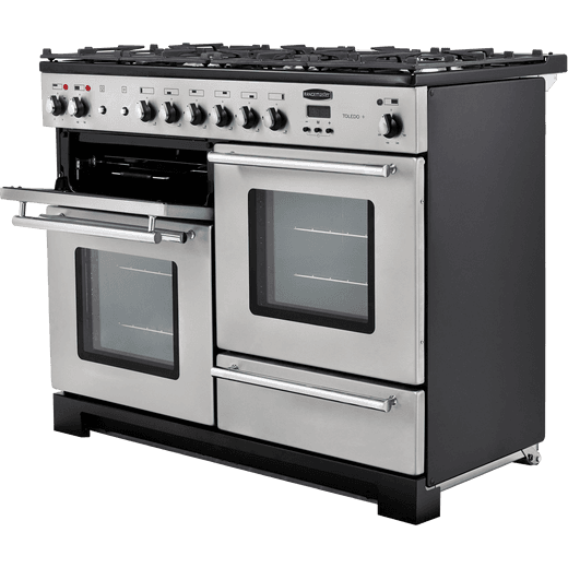 Rangemaster Toledo + 110cm Dual Fuel Range Cooker - Stainless Steel / Chrome - A/A Rated