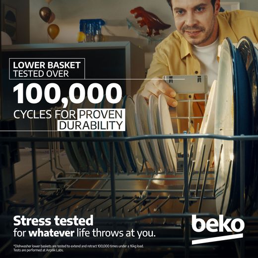 Beko HygieneShield™ BDIN25430 Built In Full Size Dishwasher - Black