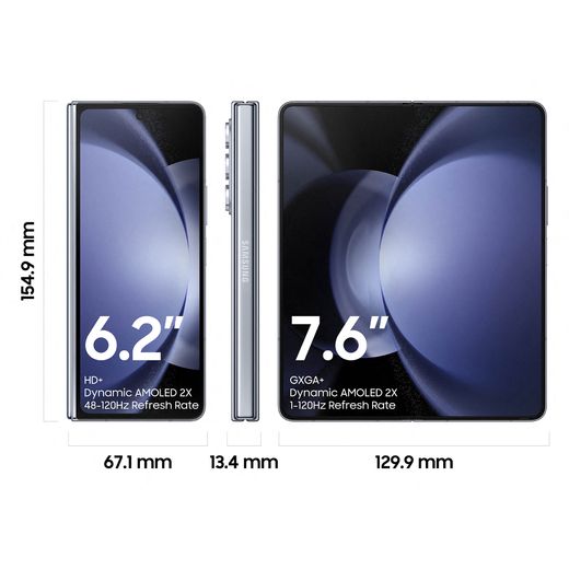 Samsung Galaxy Z Fold5 5G 256 GB Folding Smart Phone in Icy Blue