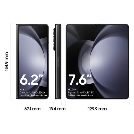Samsung Galaxy Z Fold5 5G 512 GB Folding Smart Phone in Phantom Black