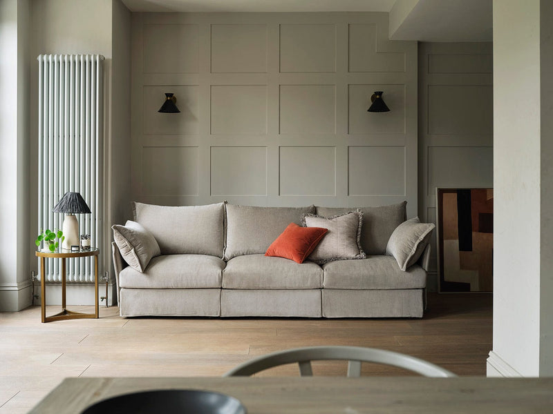 Model 06 3 Seater Sofa Faux Leather Chestnut