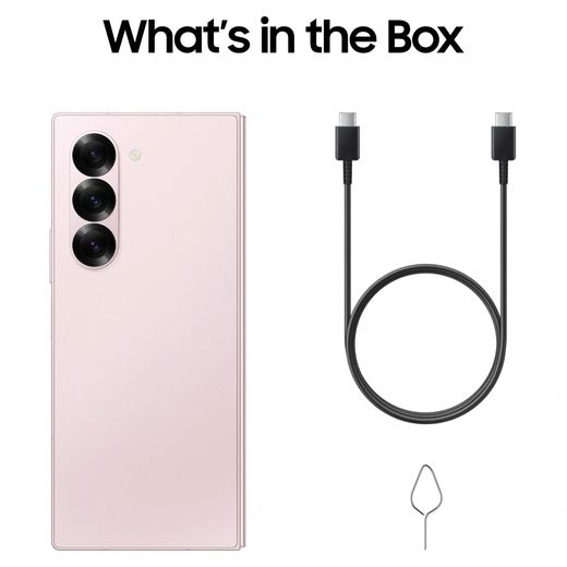 Samsung Galaxy Z Fold6 5G 256GB Folding Smart Phone in Pink