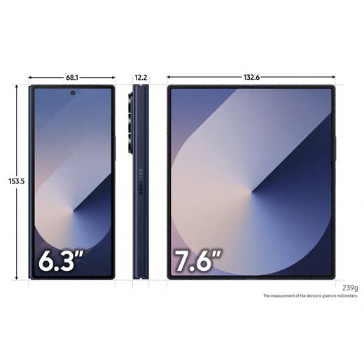 Samsung Galaxy Z Fold6 5G 1TB Folding Smart Phone in Navy