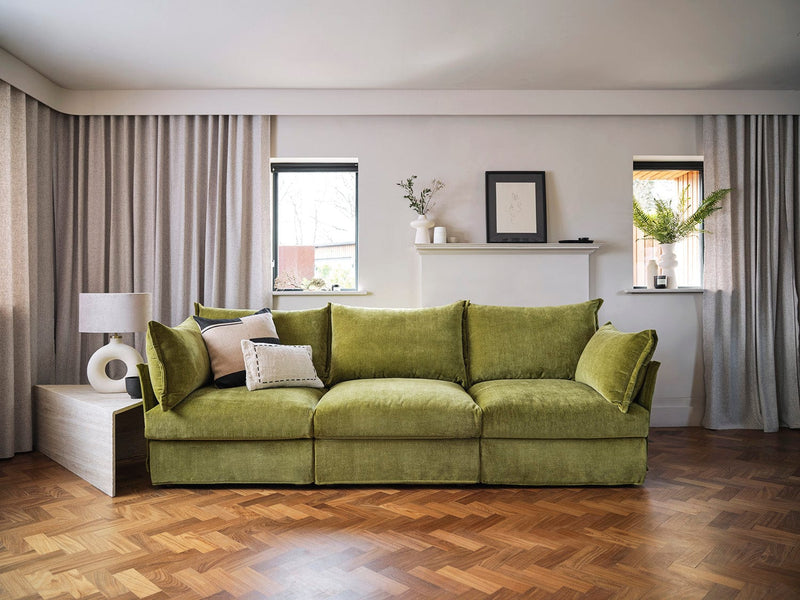 Model 06 3 Seater Sofa Faux Leather Chestnut