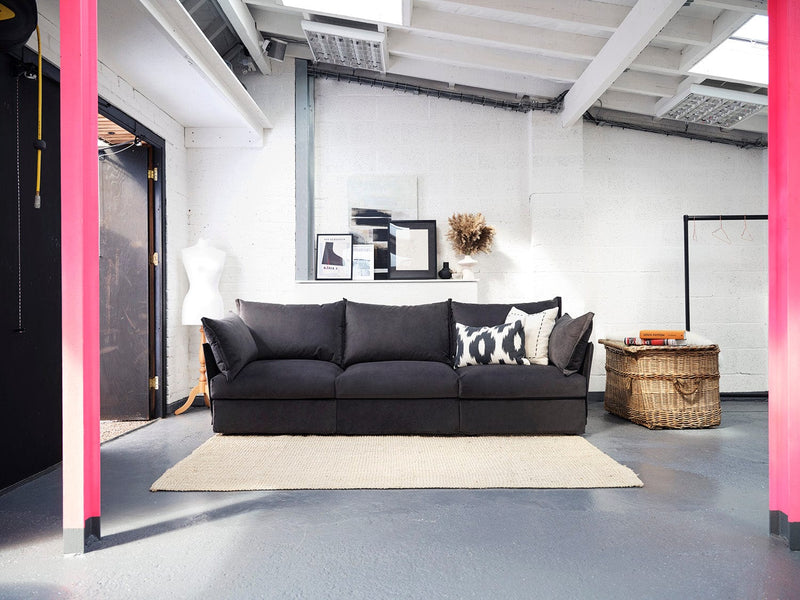 Model 06 3 Seater Sofa Faux Leather Chestnut