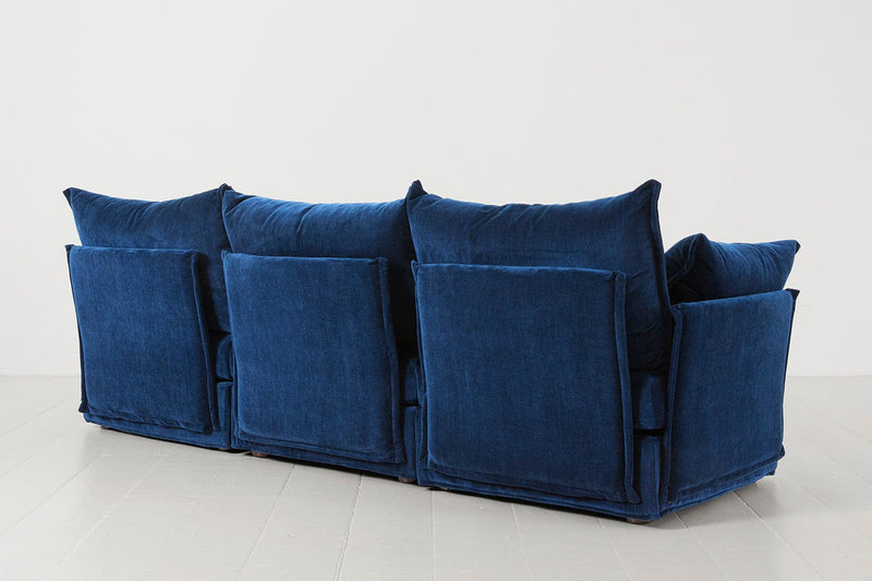Model 06 3 Seater Sofa Faux Leather Chestnut