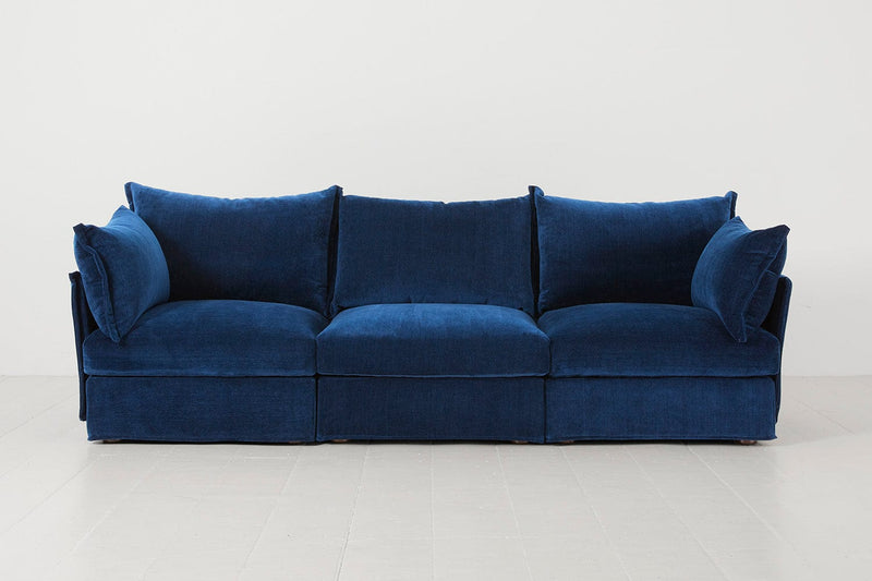 Model 06 3 Seater Sofa Faux Leather Chestnut