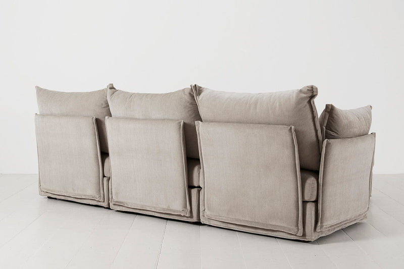 Model 06 3 Seater Sofa Faux Leather Chestnut
