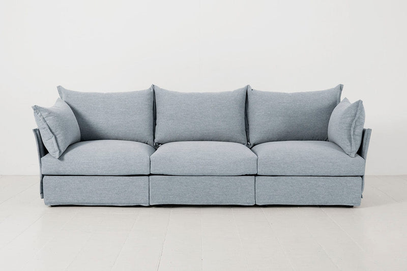 Model 06 3 Seater Sofa Faux Leather Chestnut