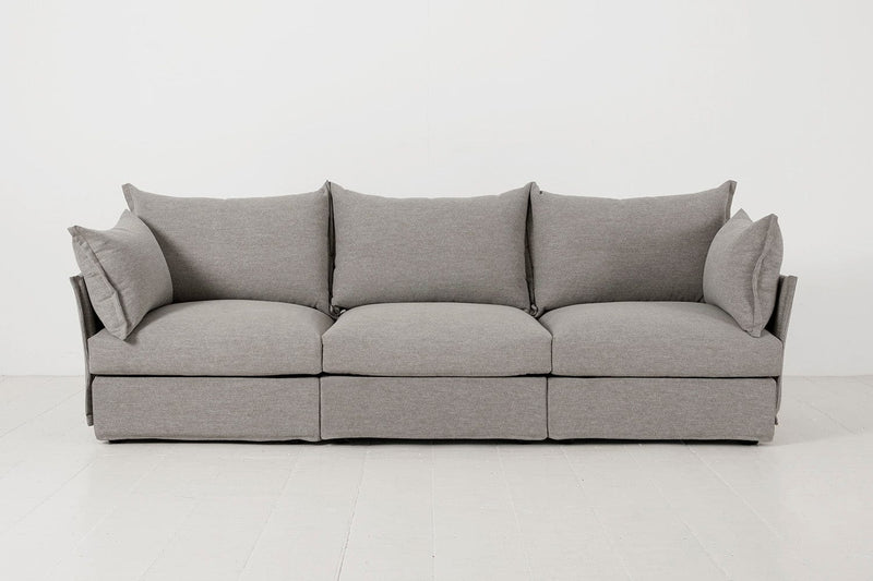 Model 06 3 Seater Sofa Faux Leather Chestnut