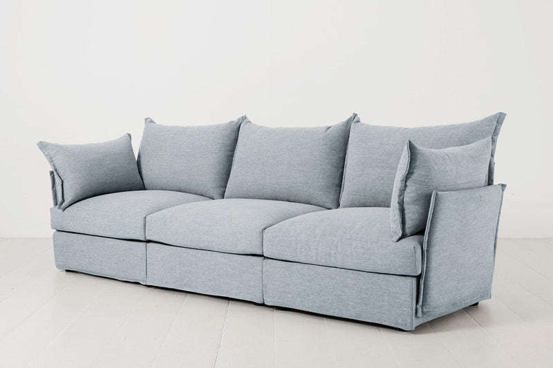 Model 06 3 Seater Sofa Faux Leather Chestnut