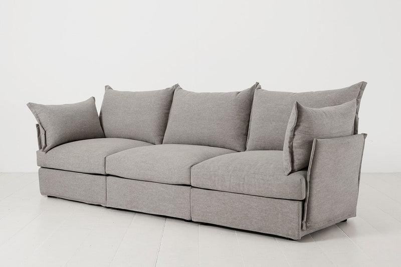 Model 06 3 Seater Sofa Faux Leather Chestnut