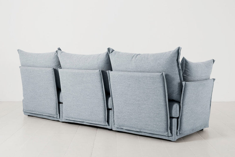Model 06 3 Seater Sofa Faux Leather Chestnut
