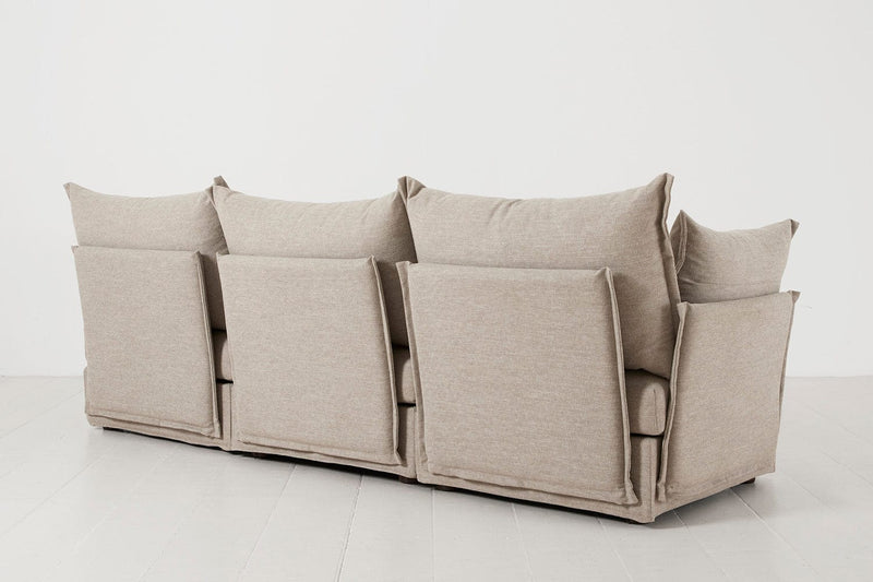 Model 06 3 Seater Sofa Faux Leather Chestnut