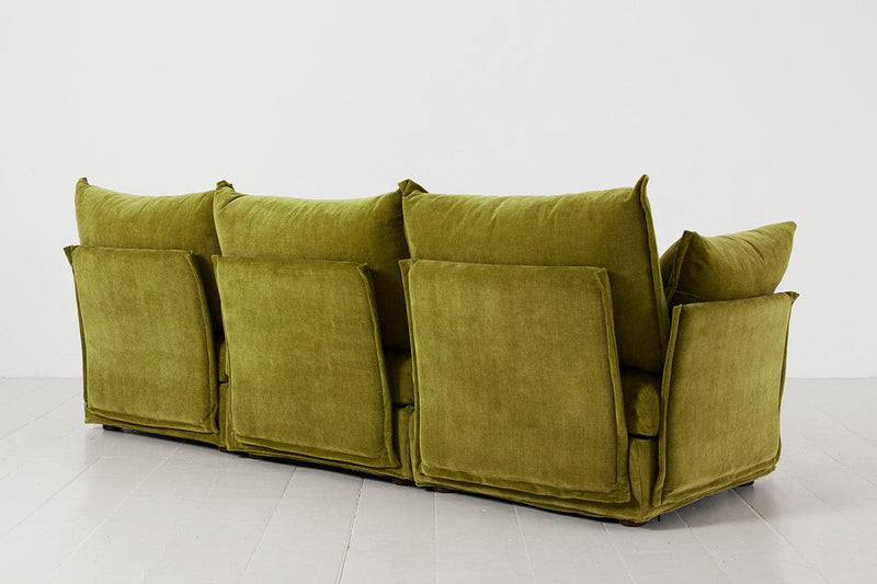 Model 06 3 Seater Sofa Faux Leather Chestnut