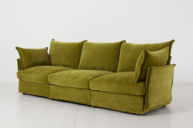 Model 06 3 Seater Sofa Faux Leather Chestnut