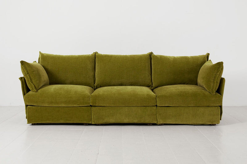 Model 06 3 Seater Sofa Faux Leather Chestnut