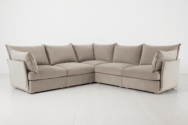 Model 06 Corner Sofa Faux Leather Chestnut