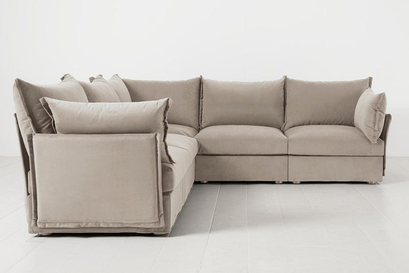 Model 06 Corner Sofa Faux Leather Chestnut