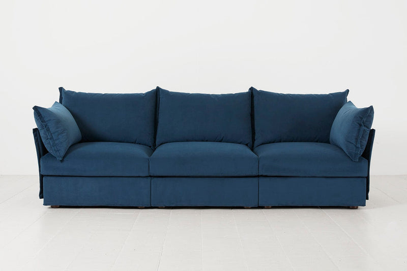 Model 06 3 Seater Sofa Faux Leather Chestnut