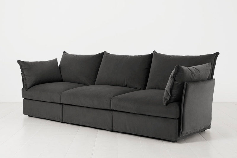 Model 06 3 Seater Sofa Faux Leather Chestnut