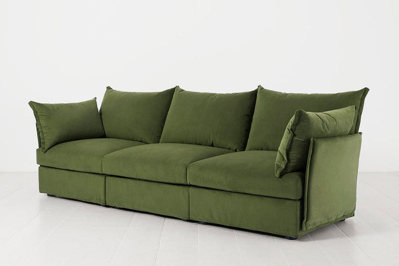 Model 06 3 Seater Sofa Faux Leather Chestnut