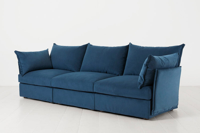 Model 06 3 Seater Sofa Faux Leather Chestnut